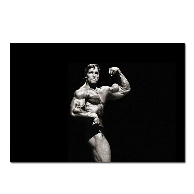 Bodybuilding Famous Character Pictures Arnold Schwarzenegger Fitness Art Posters Wall Art Canvas Painting for Gym Decor Painting