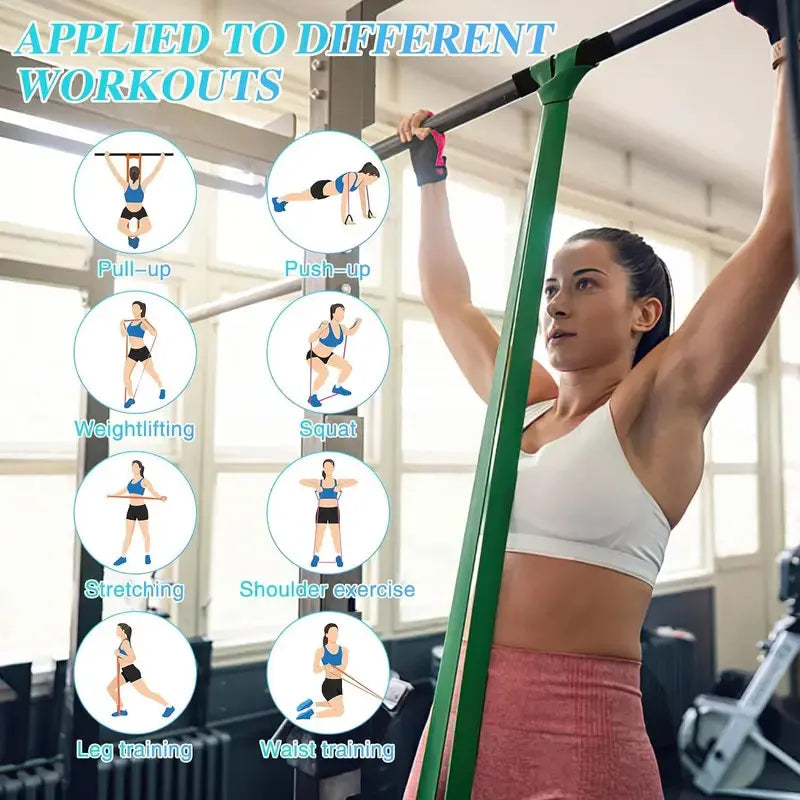 Resistance Elastic Band for Men's and Women's Strength Fitness Exercise Yoga Tension Band Pull Up Auxiliary Elastic Band Resista