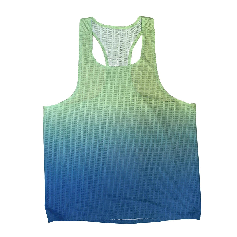 Athletics Tank Top Running Vest Speed Fitness Shirt Sleeveless Men Track Field Singlet