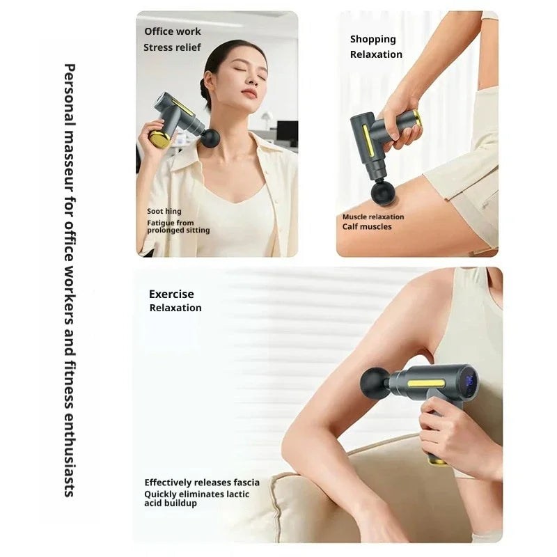 Professional Electric Muscle Massager Fascia Gun Mini Pocket Device Low Noise Neck Massager for Fitness And Muscle Relaxation