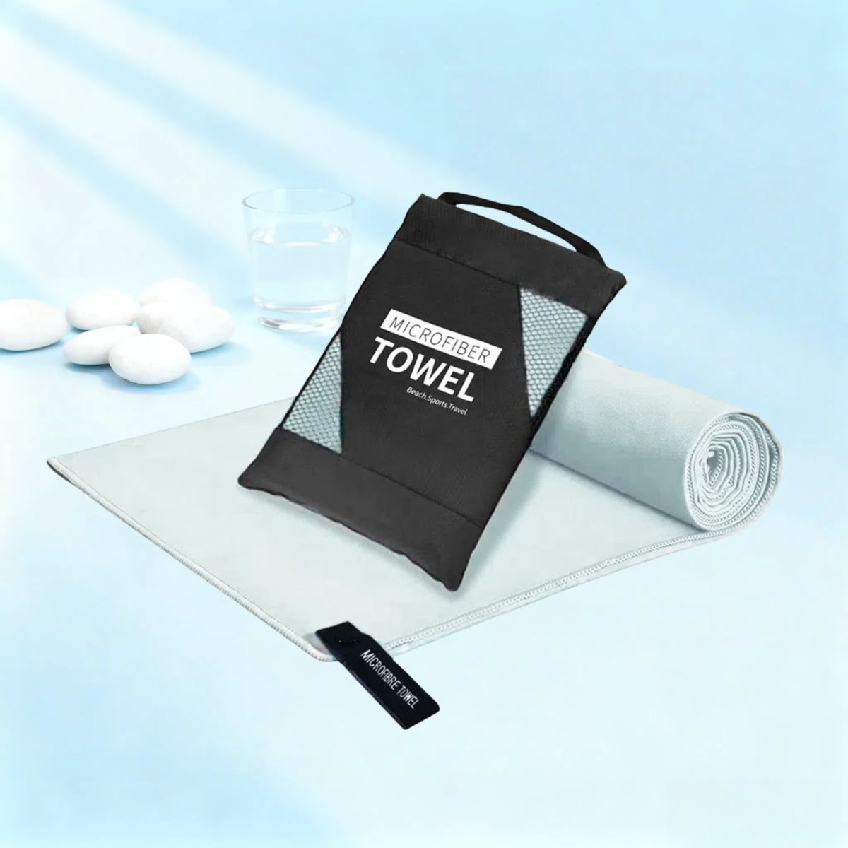 Microfiber Quick-Dry Lightweight Sandproof Towel Portable Compact for Swim Yoga Gym Beach Travel Sports Supplies