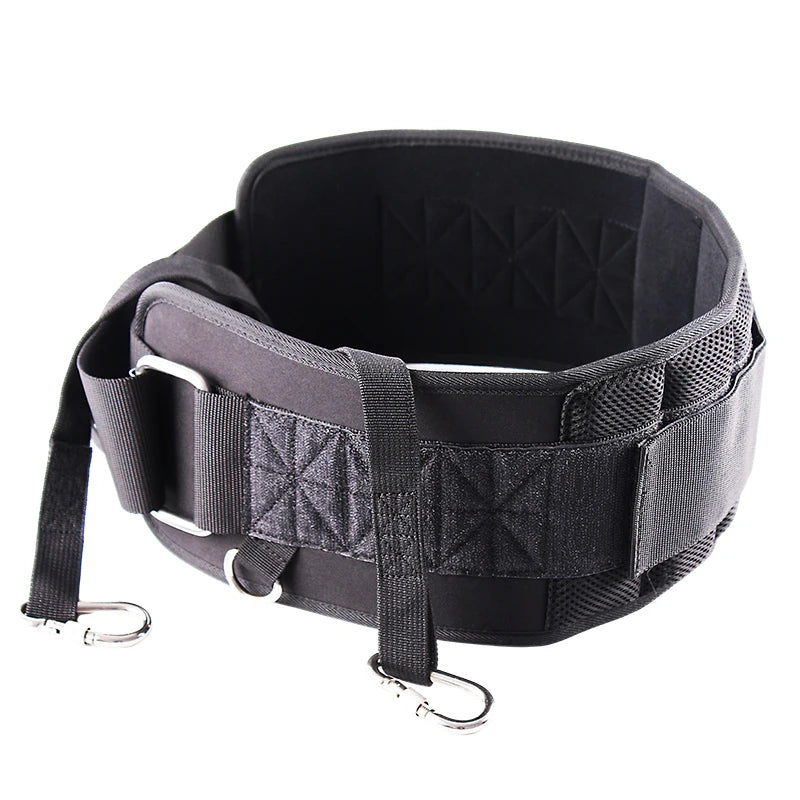 Black Dip Belt for Pull Up and Squat,Waist Support,Neoprene Lumbar Brace,Weightlifting Strength Training,Bearing 300lbs