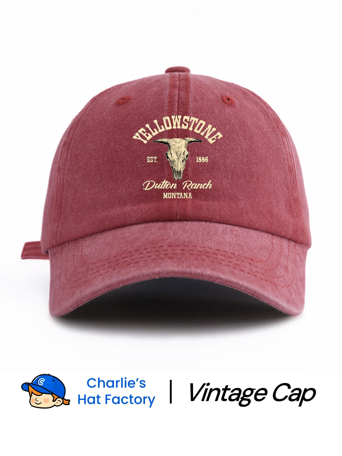 1 pc YELLOW STONE Print Washed Baseball Cap, Classic Casual Stylish Vintage Soft Sweatband Adjustable Size Lightweight Sun UV Pr