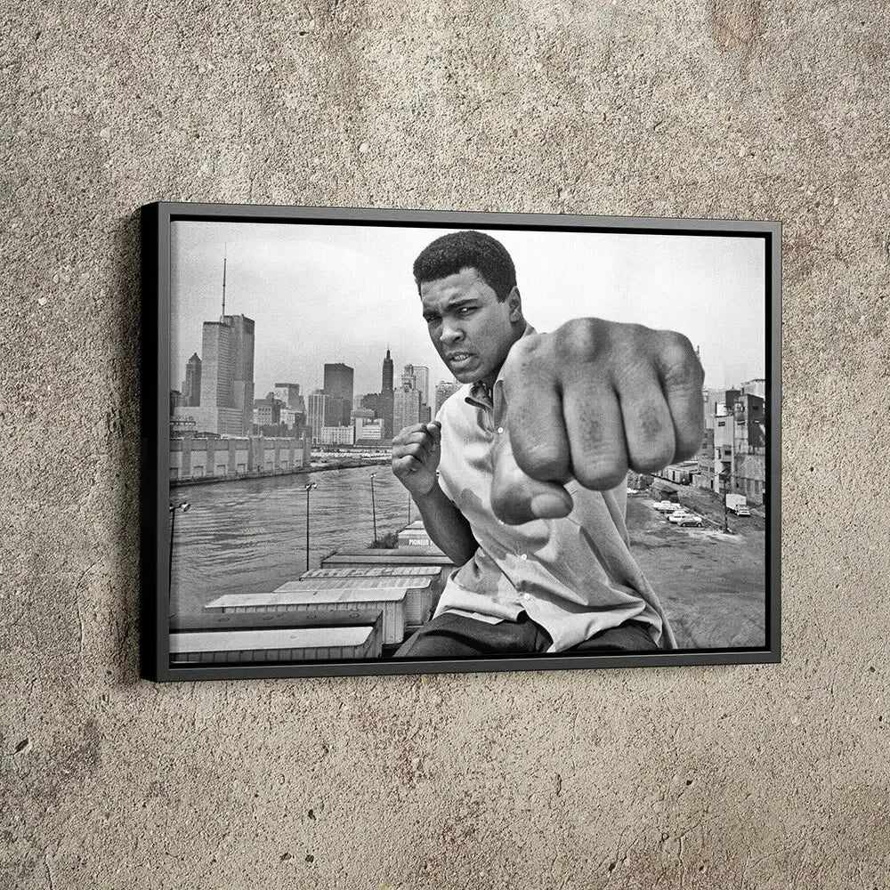 Mike Tyson Vs Muhammad Ali Boxing Wall Art, HD Canvas Print Poster, Suitable for Home, Living Room, Room Decoration