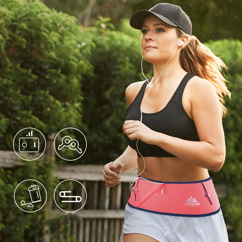 AONIJIE W8101 New 450ML Belt Hydration Waist Pack Ultralight Waist Bag Phone Holder for Outdoor Trailing Running Camping Hiking