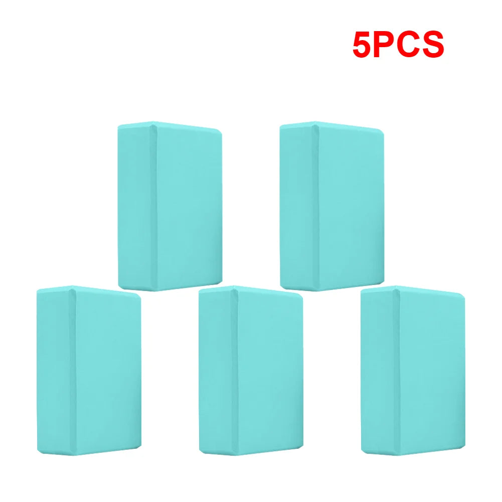1-5PCS EVA Yoga Block Solid Color Yoga Balance Bricks Moisture-Proof High Density Yoga Blocks Body Shaping Blocks for Meditation