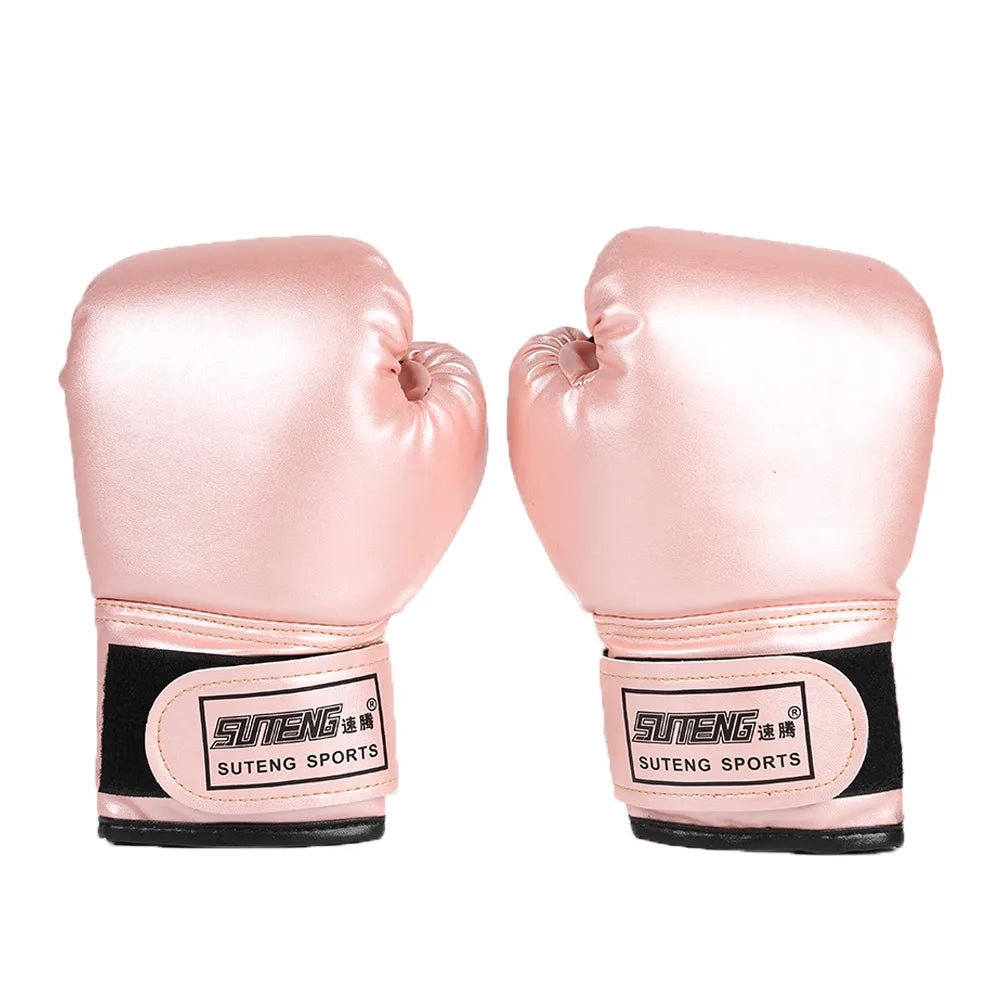 2Pcs Kids Boxing Gloves PU Leather Training Gloves Breathable Muay Thai Mitts Taekwondo Mitts for Punching Bag