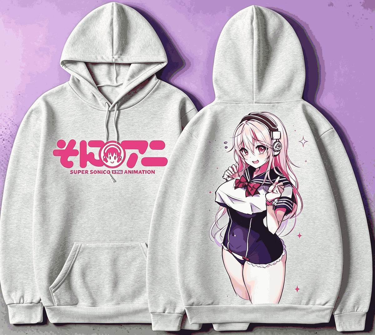 Super Sonico Neutral Men's and Women's Fashion Hip Hop Oversized Unisex hoodies sweatshirt Sports Graphic Comfortable Couples