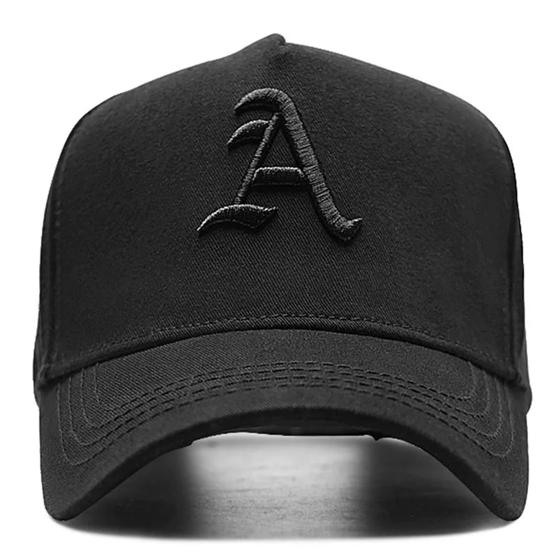 Spring and Summer High Top Baseball Cap Letter A Embroidery Dad Deep Sun Hat Big Head Man Plus Size Snapback Sports Golf Cap