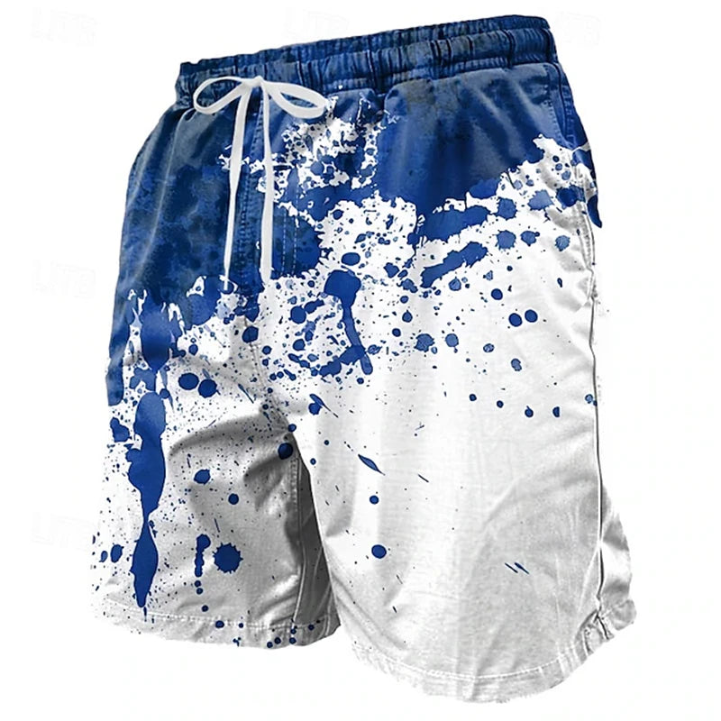 Trendy Halloween Men's Shorts Fashionable 3D Skull Print Drawstring Shorts Relaxed Street Style Oversized Comfort Shorts