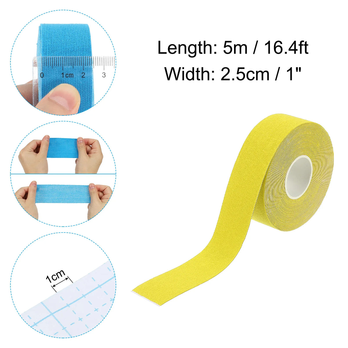 Aerial Hoop Tape Athletic Tape Adhesive Non-Slip Grip Tape Yoga Rig Sport Tape for Wrapping Exercises Gymnastics 16.4ft Colorful