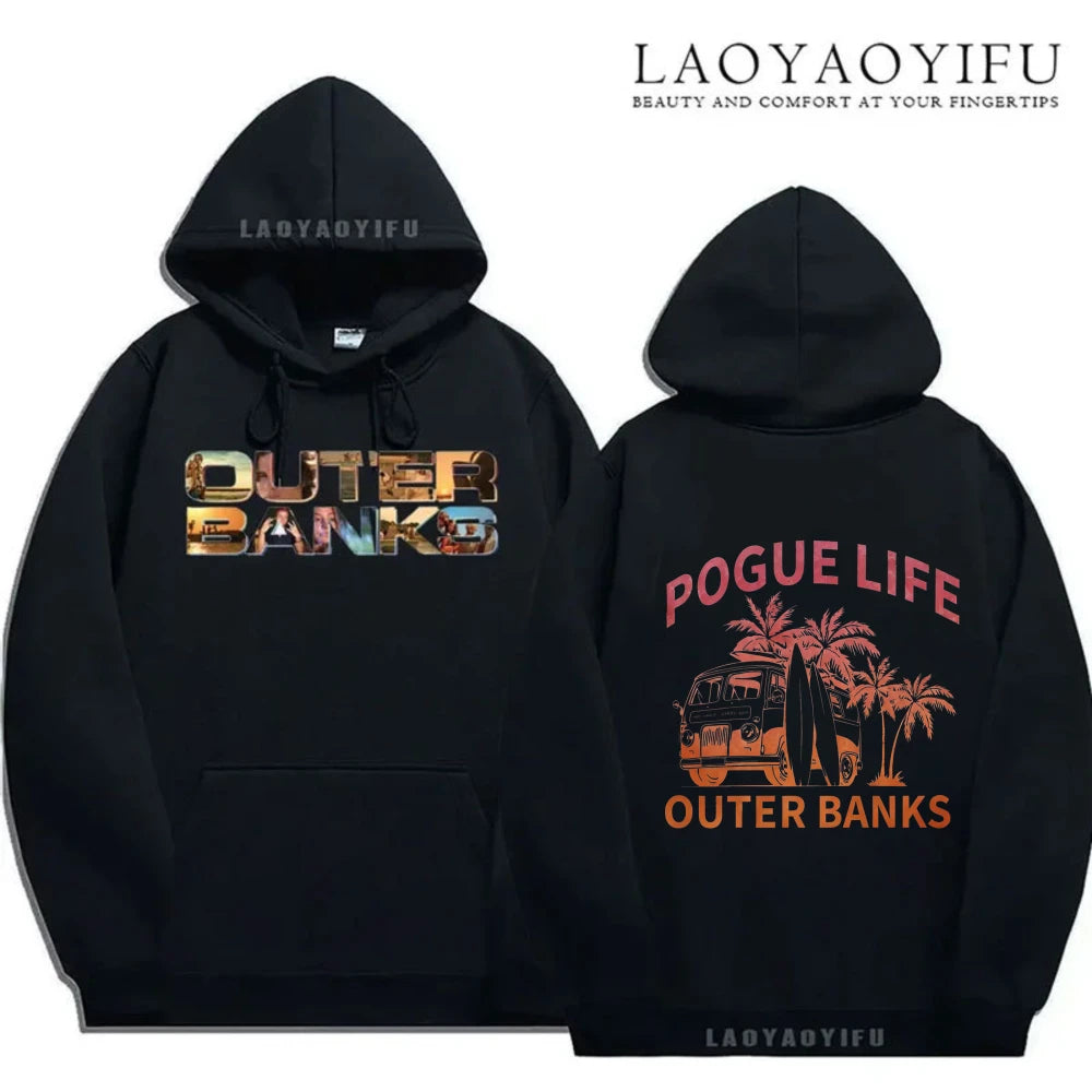 Outer Banks Paradise on Earth Unisex Hoodie Autumn and Winter Pullover Pogue Life Fit Sweatshirt Hoodies Women Hoodies Men Tops