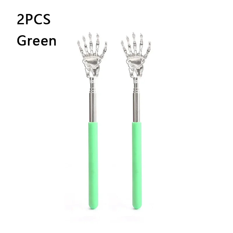 1/2pcs Massager Back Stainless Steel Scratcher Ghost Hand Telescopic Scratching Portable Extendable Products Itch Massage Tools