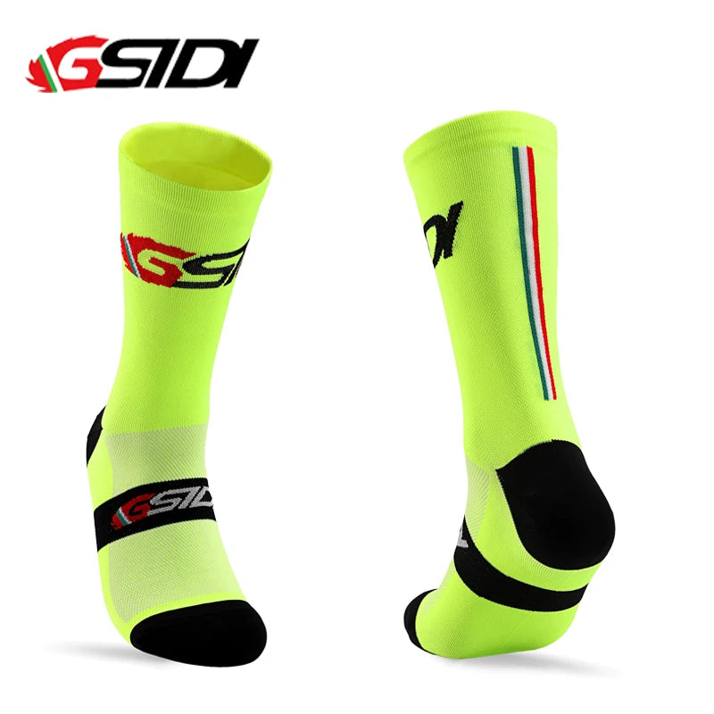 GSTDI New Cycling Socks High Quality Compression Men Bike Outdoor Women Running Professional Sports Running