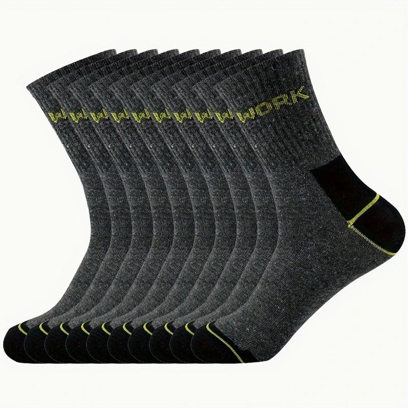 10/15 Pairs High-Quality Men Business Odor Proof Mid Tube Socks Sweat Absorbing Breathable All Season Sports Leisure Socks
