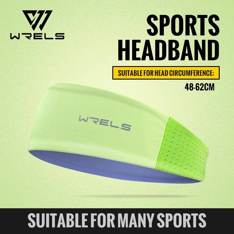WRELS Sports Headbands For Men Woman Running Fitness Sweatband Elastic Absorbent Sweat Cycling Tennis Yoga Gym Head Band