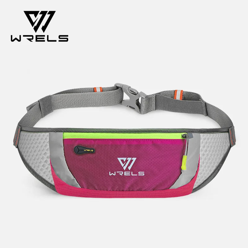 WRELS Waterproof Waist Pack with Adjustable Belt Slim Utralthin Waist Bag Breathable Running Gym Marathon Cycling Waist Belt Bag