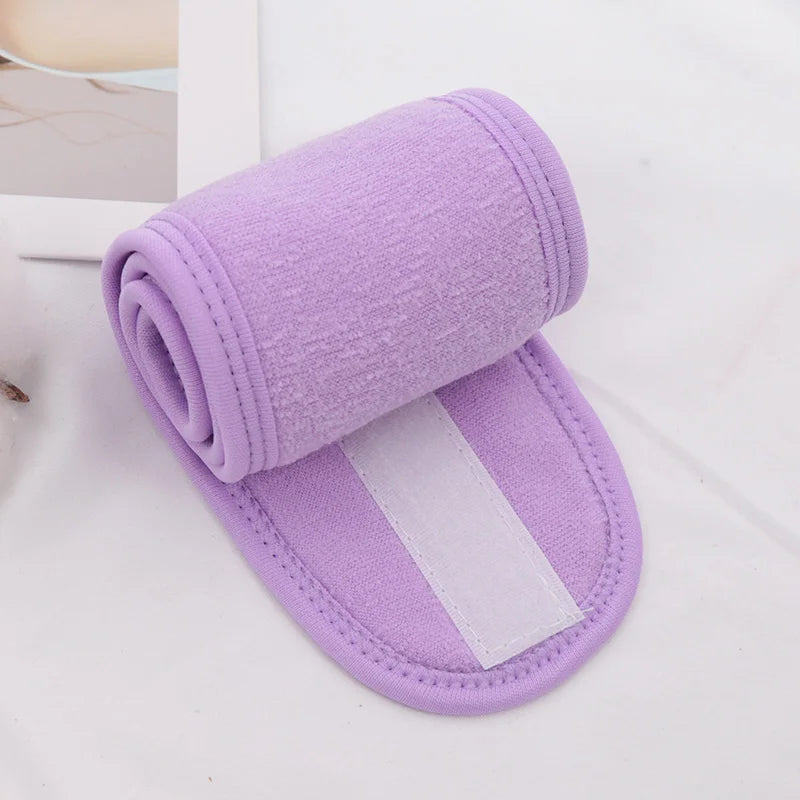 Women Soft Toweling Hair Accessories Girls Yoga Headbands for Face Washing Bath Makeup Hair Band Adjustable SPA Facial Headband