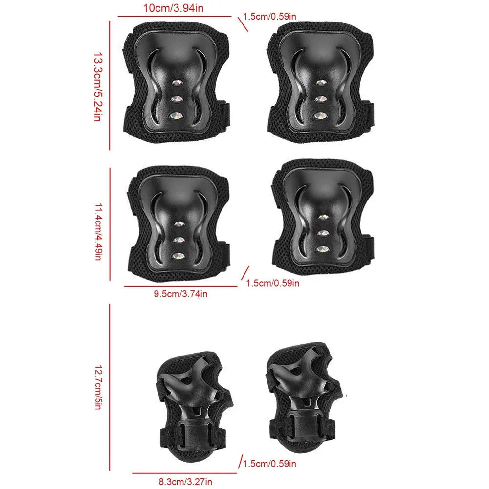 6Pcs kids Knee Pad Elbow Pads Guards Protective Gear Set for Roller Skates Cycling Skateboard Inline Skatings Scooter