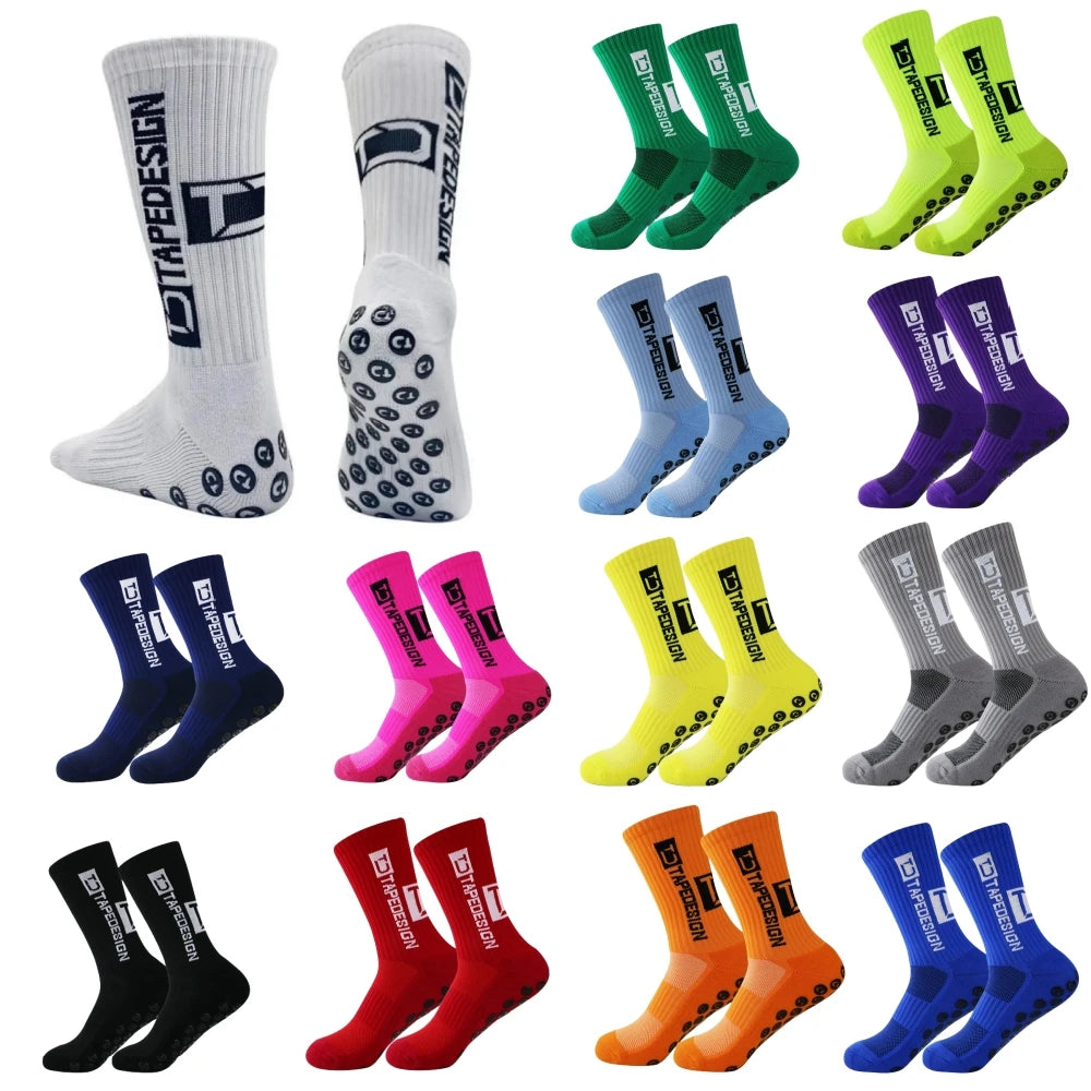 New Men Anti-Slip Football Socks High Quality Soft Breathable Thickened Sports Socks Running Cycling Hiking Women Soccer Socks