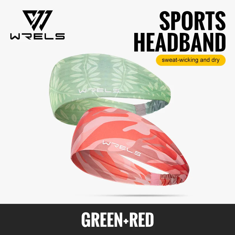 WRELS Sports Headbands for Men Women Elastic Sweatbands Non Slip Hair Bands for Gym Yoga Running Fitness Outdoor Sports Headband