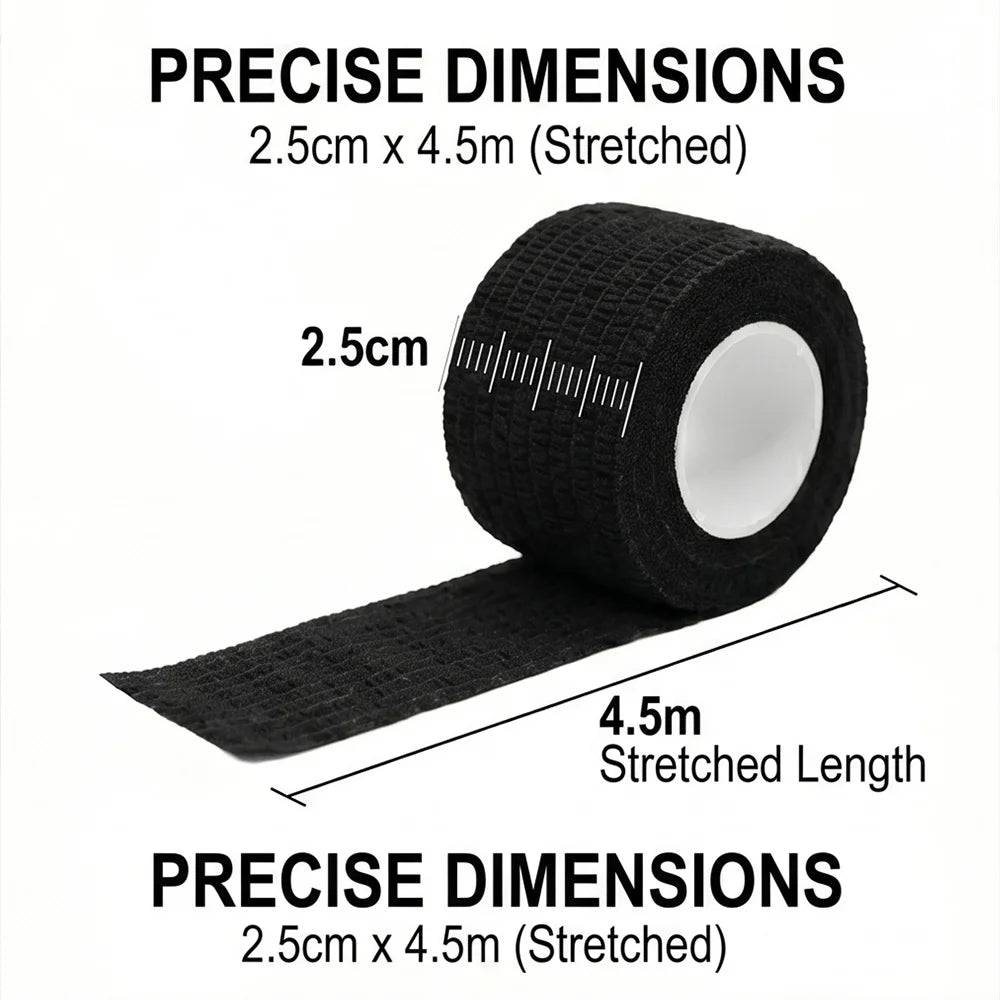 3/96PCS Tattoo Grip Tape Self Adhesive Bandage Wrap Elastic Cohesive Tape for Tattoo Machine Handle Finger Wrist Protection