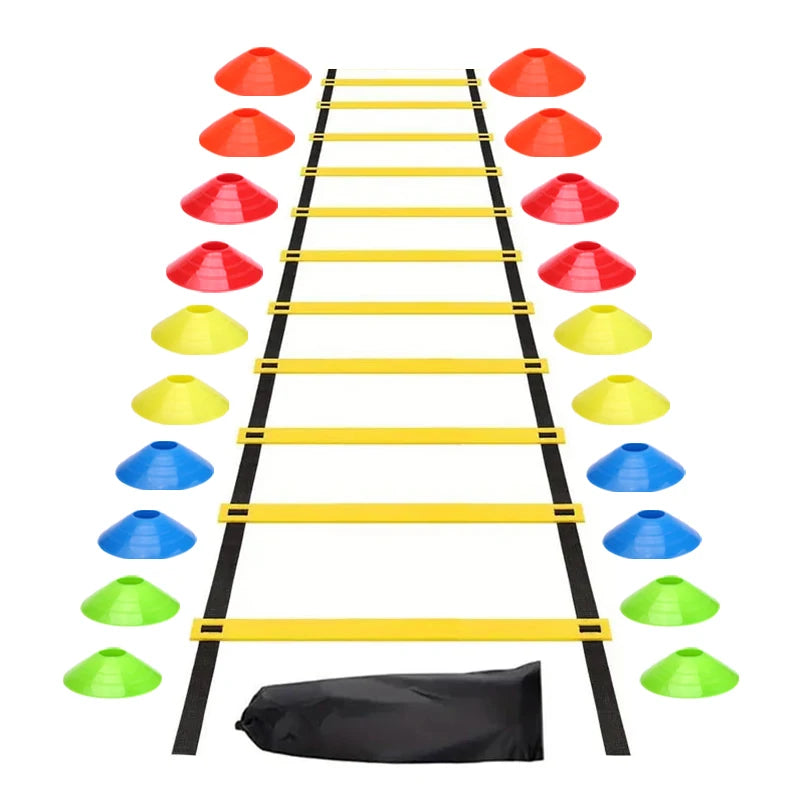 Outdoor Speed Agility Training Kit Football Training Kit Agility Ladder Logo Discs Resistance Umbrella Logo Bucket Jumping Hoop