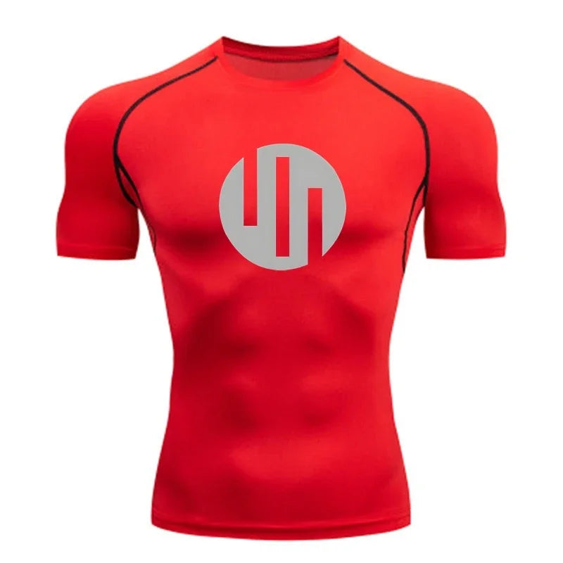 Gym Short Sleeve Running T-Shirt Men's Compression Long Sleeve Shirt Sun Protection Quick Drying Outdoor Sports Top Sportswear