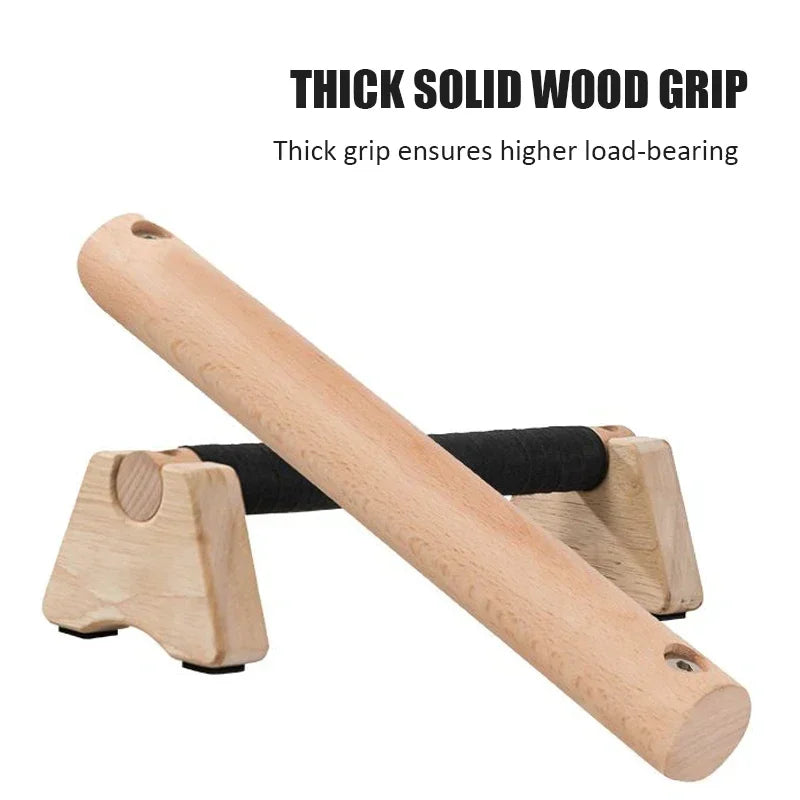 1 Pair Wooden Push-up Bar Stands Gym Push Ups Rack Board Fitness Exercise Body Building Training Handstand Parallel Rod