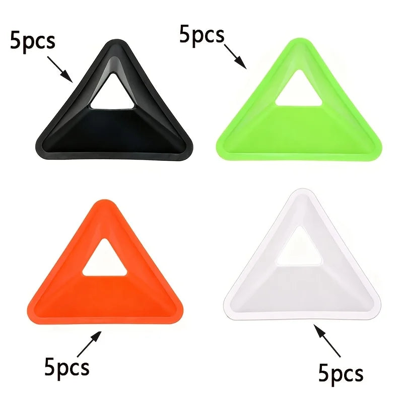 20/40Pcs 4 Colors Training Cones, Durable Triangle Marker Cones for Soccer Basketball Agility Training
