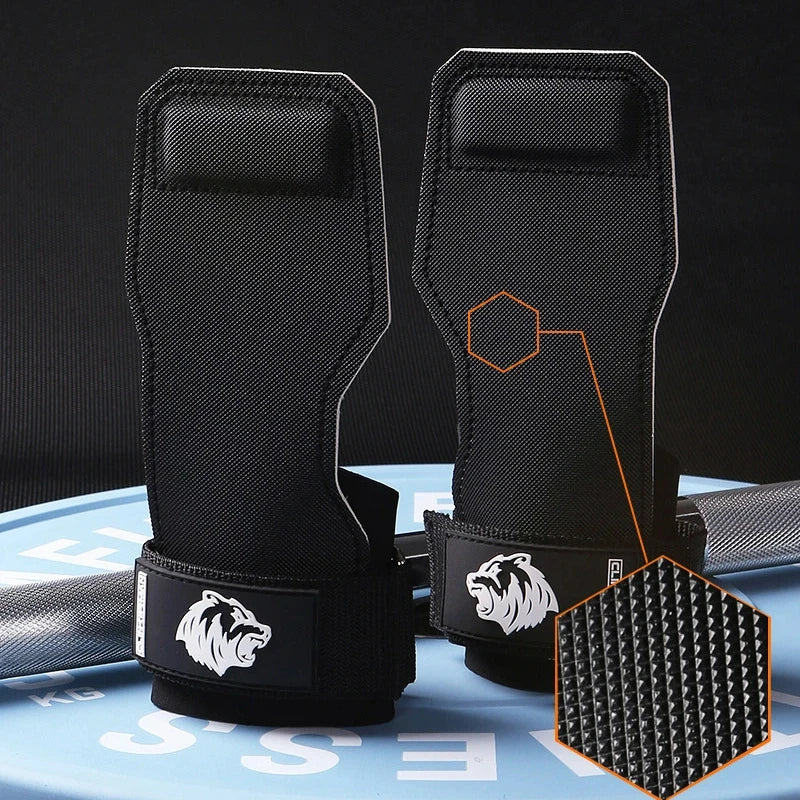 PVC Gym Gloves Grips Weight Lifting Gloves Wrist Straps Weight Power Belt Lifting Pads Deadlift Fitness Palm Protection Training