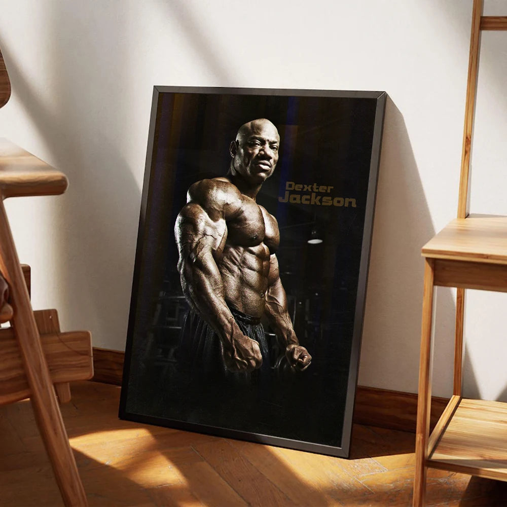 Dexter Jackson Poster Canvas Wall Art Print Mural Bodybuilder Darian Yates Decorative Painting for Home Gym Decor Gift Unframed