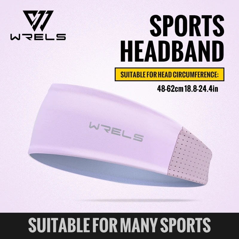 WRELS Sports Headbands For Men Woman Running Fitness Sweatband Elastic Absorbent Sweat Cycling Tennis Yoga Gym Head Band