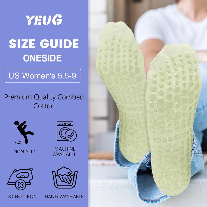 4 Pairs Non Slip Yoga Socks Women Cotton Low Cut Pilates Socks Gym Fitness Dance Sport Floor Short Grip Socks