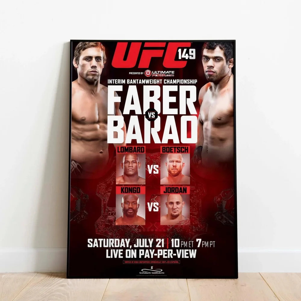 Famous Boxing Legends Posters Fighting UFC 143-180 JONES ALDO Poster Canvas Print Painting Wall Decor Gym Home Mural Cuadros