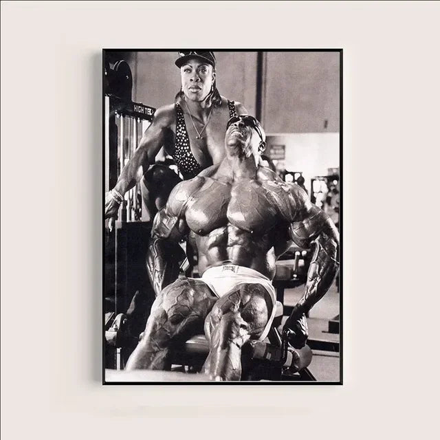 Ronnie Coleman Fitness Gym Sport Star Muscle Man Oil Canvas Painting Poster Prints Wall Art Pictures for Living Room Home Decor