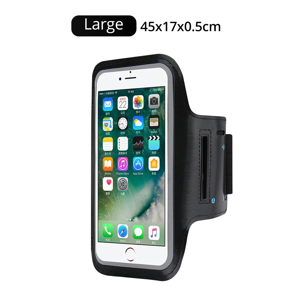 ANKNDO Outdoor Sports Phone Holder Armband Case for Samsung Gym Running Phone Bag Arm Band Case for iPhone 14 13 12 Pro Max