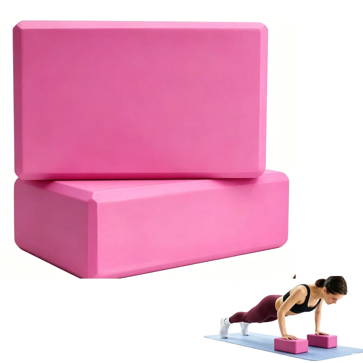 Yoga Blocks Gym Foam Brick Pilates Training Exercise Fitness Bolster Pillow Cushion Stretching Body Shaping Building Cubes
