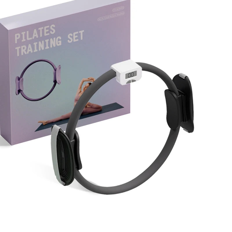 Pilates Ring Fitness Circle - Lightweight & Durable Foam Padded Handles, Flexible Resistance Exercise Equipment for Toning Arms,