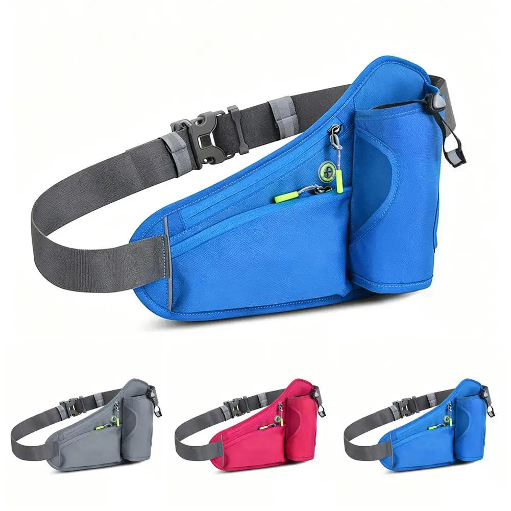 Fanny Pack with Water Bottle Holder Crossbody Bag with Extension Strap Running Belt Hydration Waist Pack for Walking Running