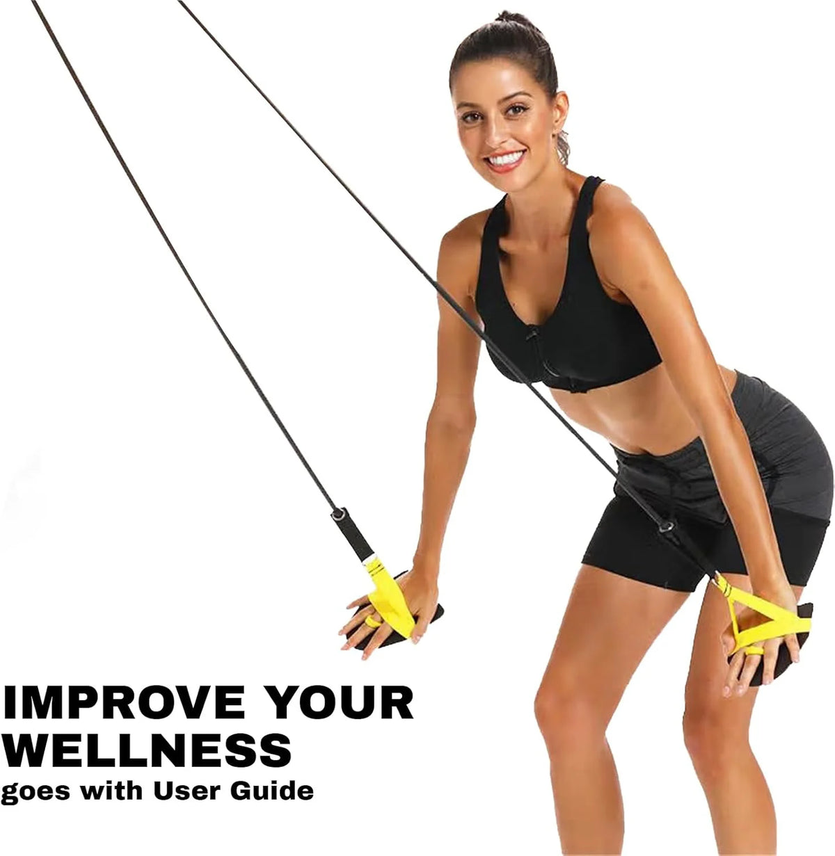 Swimming Resistance Band Set with Hand Paddles Handles Exercise Workout Bands for Women Men 1.2m Stretch Cord