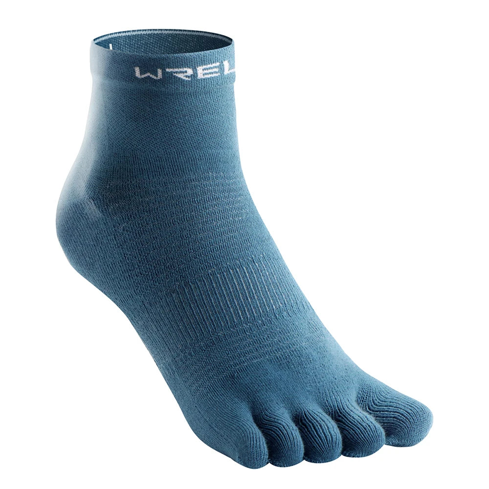 WRELS Quick Dry Sports Socks Sweat Wicking Breathable CoolMax Running Cycling Fitness Marathon Split Toe Athletic Pair