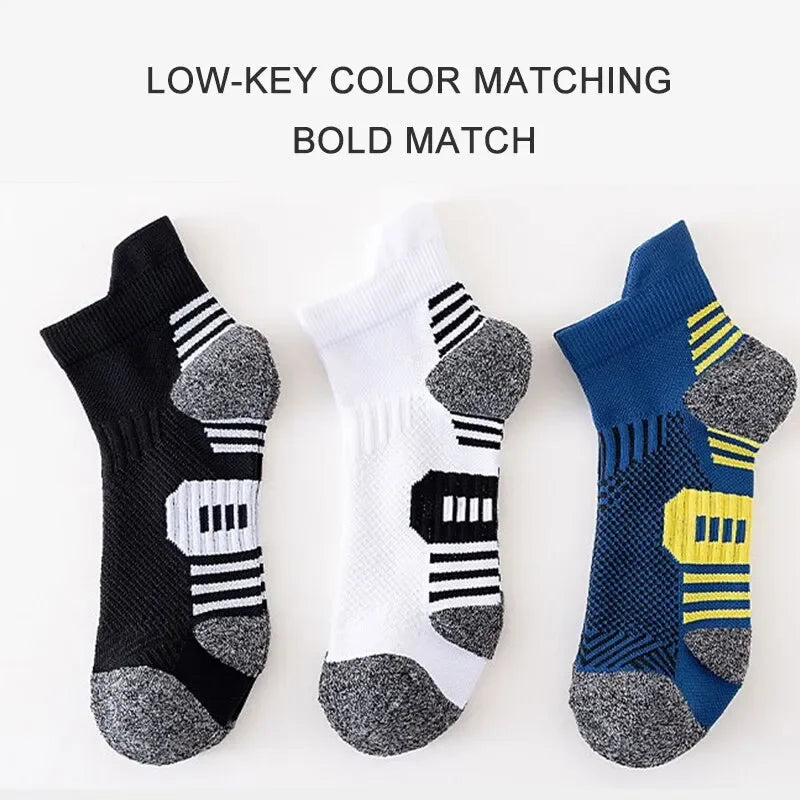 9/5/3/1 Pairs Men's Sport Socks Breathable Outdoor Running Basketball Socks Cotton Training Short Tube Socks For Men