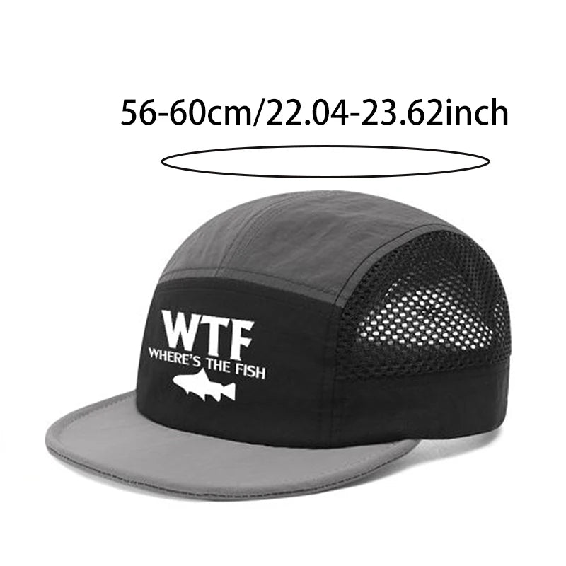 1Pcs Fun Fishing Hat, Unisex Mesh Breathable Baseball Cap, Outdoor Casual Fashion Hat, Breathable Mesh Summer Hat