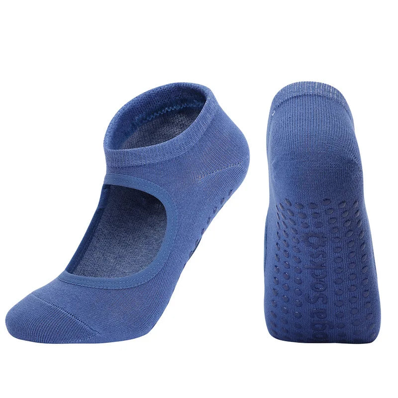 EU 35-42 Silicone Anti-Slip Backless Yoga Socks Women Pilate Socks Indoor Dance Ballet Fitness Sports Socks for Fitness Gym