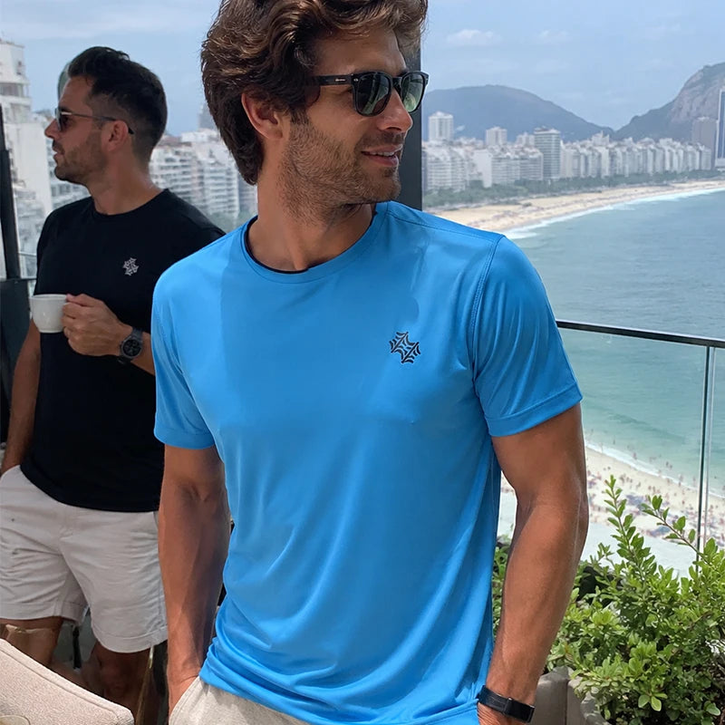 2pcs Quick Drying Men's Running T-shirt Fitness Sports T Shirt Gym Training Tees Breathable Jogging Casual Sportswear Unisex Top