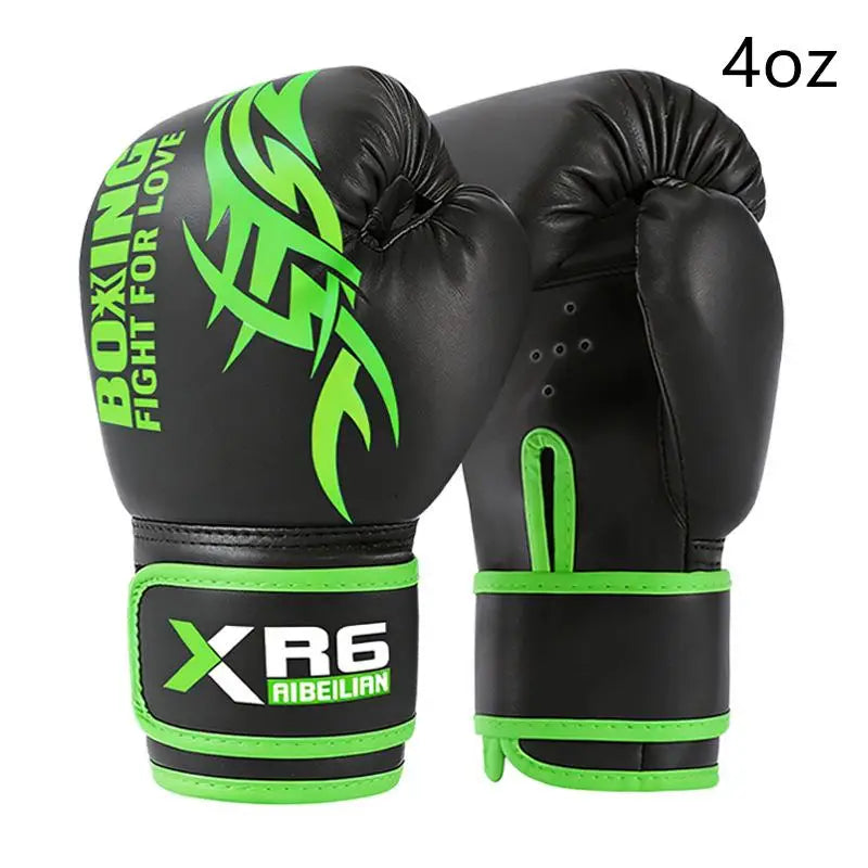 4/6 Oz PU Breathable Children's Adult Professional Sanda Muay Thai Taekwondo Neutral Breathable Boxing Gloves