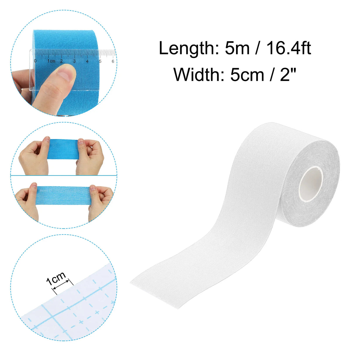 Aerial Hoop Tape Athletic Tape Adhesive Non-Slip Grip Tape Yoga Rig Sport Tape for Wrapping Exercises Gymnastics 16.4ft Colorful