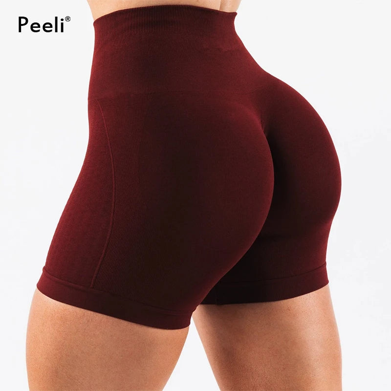 Amplify Contour Gym Shorts Women Clothing Scrunch Butt Seamless Shorts High Waist Biker Shorts Athletic Booty Workout Yoga Short