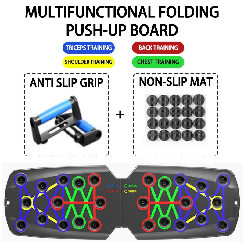 Multifunctional Push-Up Board - Fitness and Muscle Training Equipment, Home Exercise Set Foldable Push-Up Rod,Resistance Device